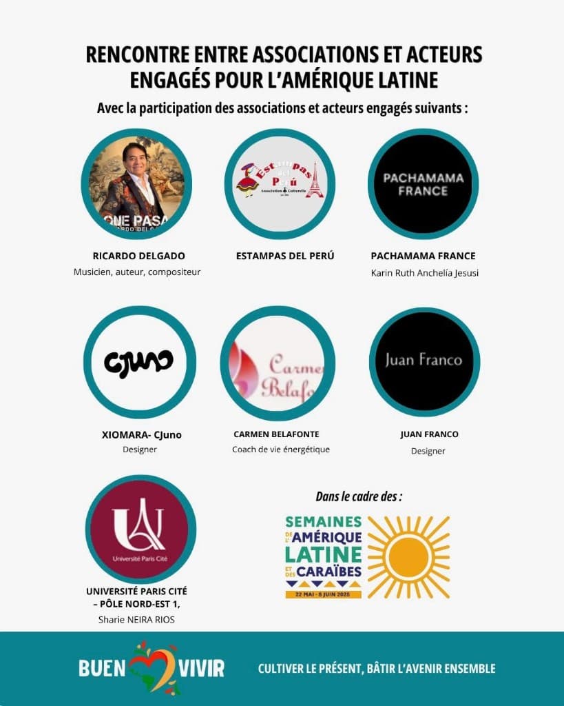 Artistes et acteurs engagés — Ricardo Delgado, Estampas del Perú, Pachamama France et autres